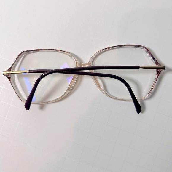 Silhouette SPX 1849 crystal purple gold vintage eyeglasses frames  55 12 135 - Picture 3 of 7